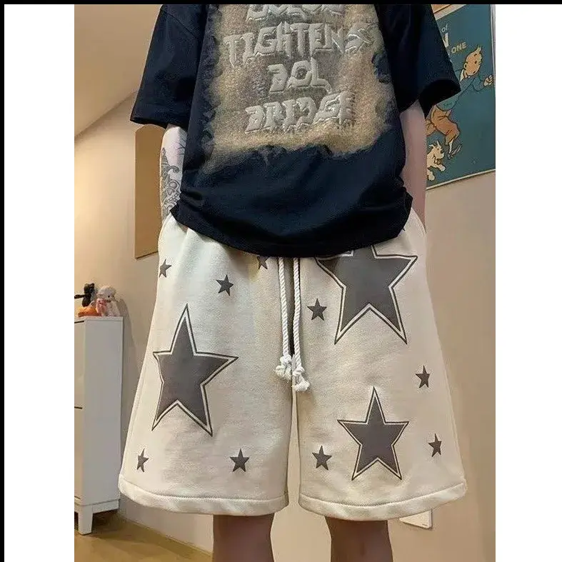 Korean Style Trunks Men's Versatile Casual Loose-Fit Five-Point Star Trendy Brand Summer Shorts Women's Inner Wear