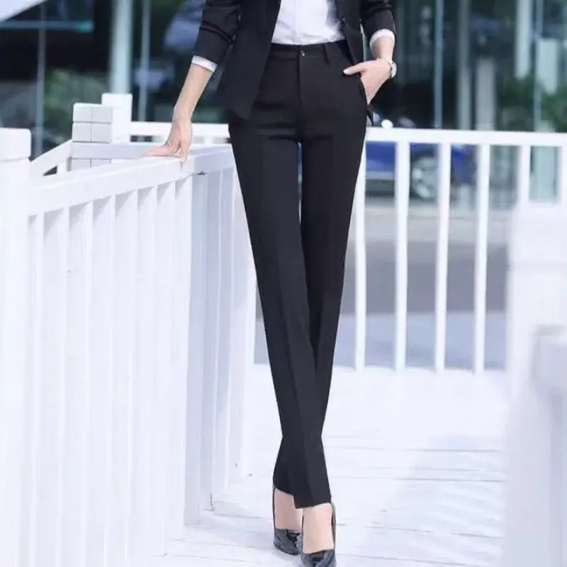 High Waist Straight Leg Women's Pants Workwear Casual Spring Summer Professional Suits High Quality Chinese Manufacturer