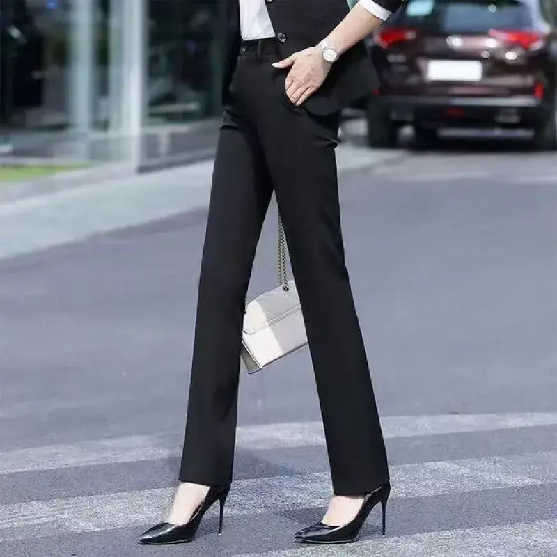 High Waist Straight Leg Women's Pants Workwear Casual Spring Summer Professional Suits High Quality Chinese Manufacturer