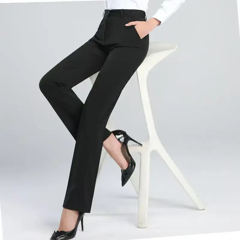 High Waist Straight Leg Women's Pants Workwear Casual Spring Summer Professional Suits High Quality Chinese Manufacturer