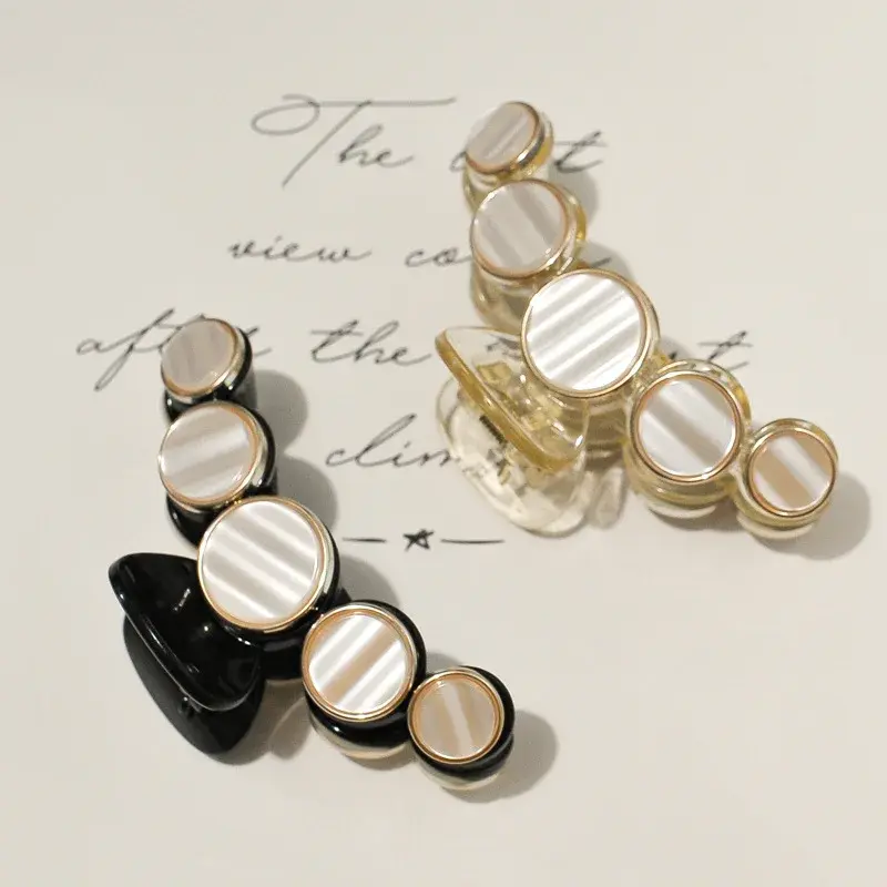 Elegant Large Pearl Hair Clip for Women French Shark Clamp Hair Accessories Professional Salon Sectioning And Fixation
