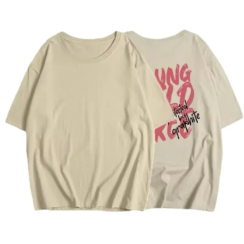 Women's Casual Printed Loose Short Sleeve T-Shirt Summer Fashion Versatile Top Comfortable Fit Crew Neck Short Length