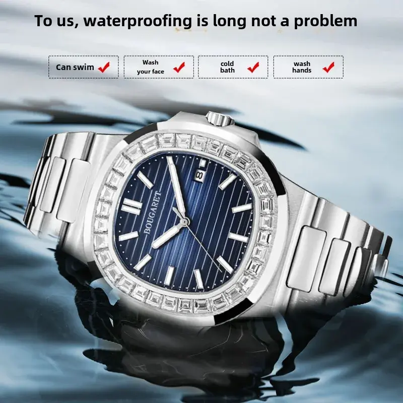 New Men's Watch Waterproof Luminous Calendar Anti-fake Mechanical Wristwatch By Bu Jia Lei Business Style Watch