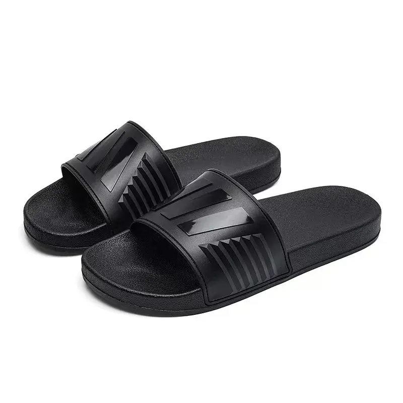 New Cross-Border Style Slippers For Men Anti-Slip Indoor Bathroom Use Couple Home Outer Wear PVC Soled And Faced Slippers For Wo