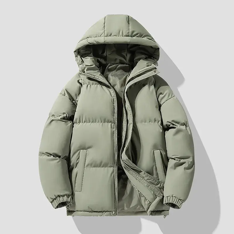 Autumn/Winter Cotton Coat Jacket Down Cotton-Padded Thickened Hooded Puffer Jacket For Men And Women Casual Loose Fit Outerwear