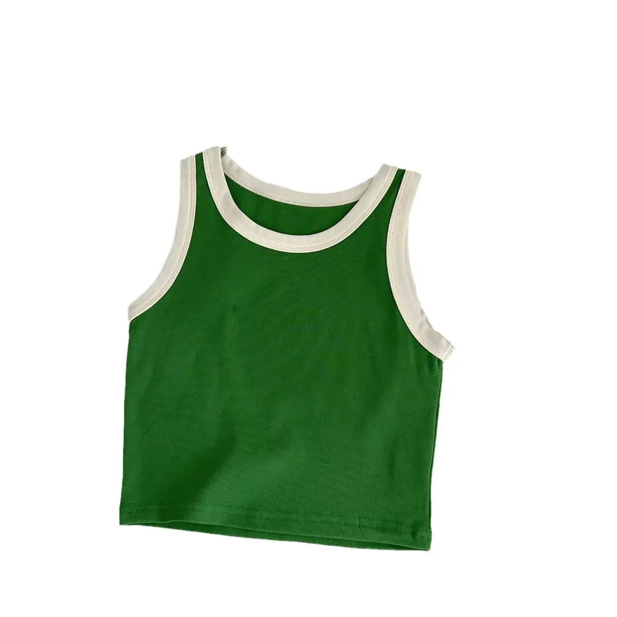 Color Blocking Women's Sports Vest Summer Slimming Inner Base Layer Top Outer Wear Polyester Fiber Cropped Strapless Tank Top