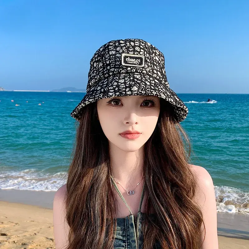 Japanese Style Dual-Sided Wear Fisherman Cap Korean Fashion Bucket Hat Large Capacity Single Shoulder Bag Set Hair Extension