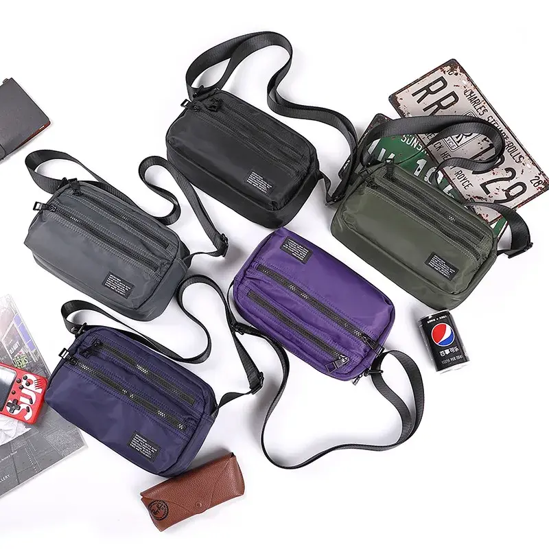 Casual Men's Single Shoulder Bag Fashionable Motorcycle Messenger Bag Crossbody Bag Trendy Mailman Bag Motorcycle Equipment Acce