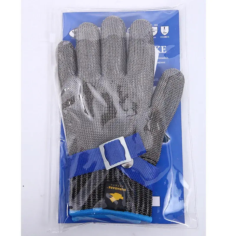Amazon Cross-Border Hot Selling Stainless Steel Silk Glove Grade 9 European Standard F Level Anti-Cutting Motorcycle Equipment A