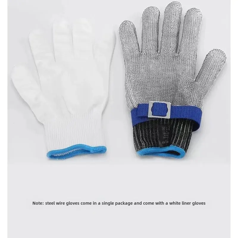 Amazon Cross-Border Hot Selling Stainless Steel Silk Glove Grade 9 European Standard F Level Anti-Cutting Motorcycle Equipment A