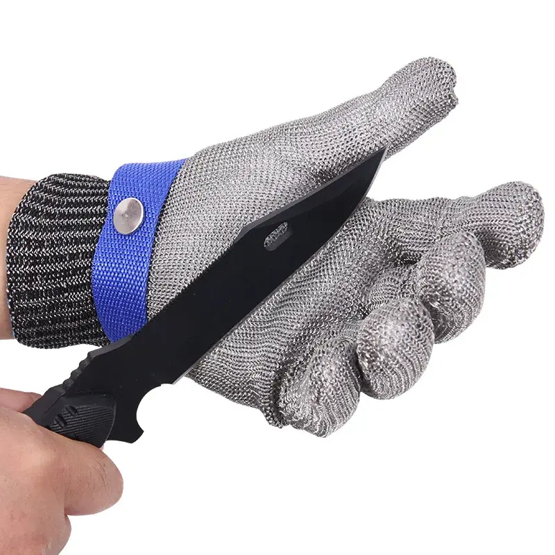 Amazon Cross-Border Hot Selling Stainless Steel Silk Glove Grade 9 European Standard F Level Anti-Cutting Motorcycle Equipment A