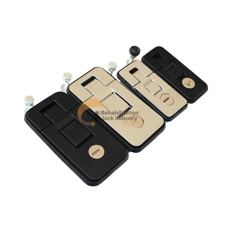 MS6018 Flat Cabinet Switch Control Cabinet Black And Light Blue RV Truck Trailer Door Frame MS718 Door Lock Hardware Decor