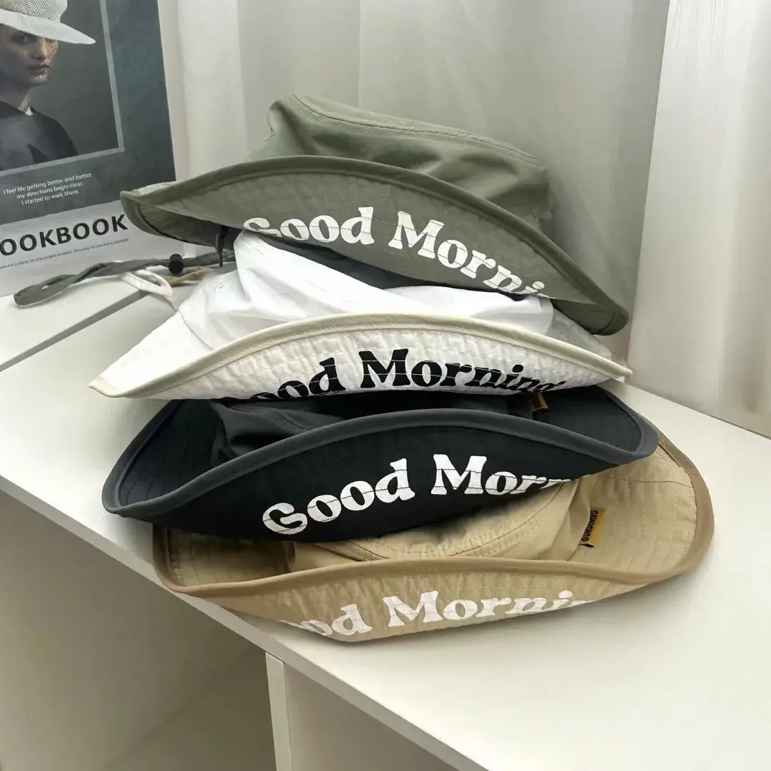 Spring Summer Thin Quick Dry Fishing Cap Letter Embroidery Outdoor Hat for Climbing Camping Sun Protection Light Weight