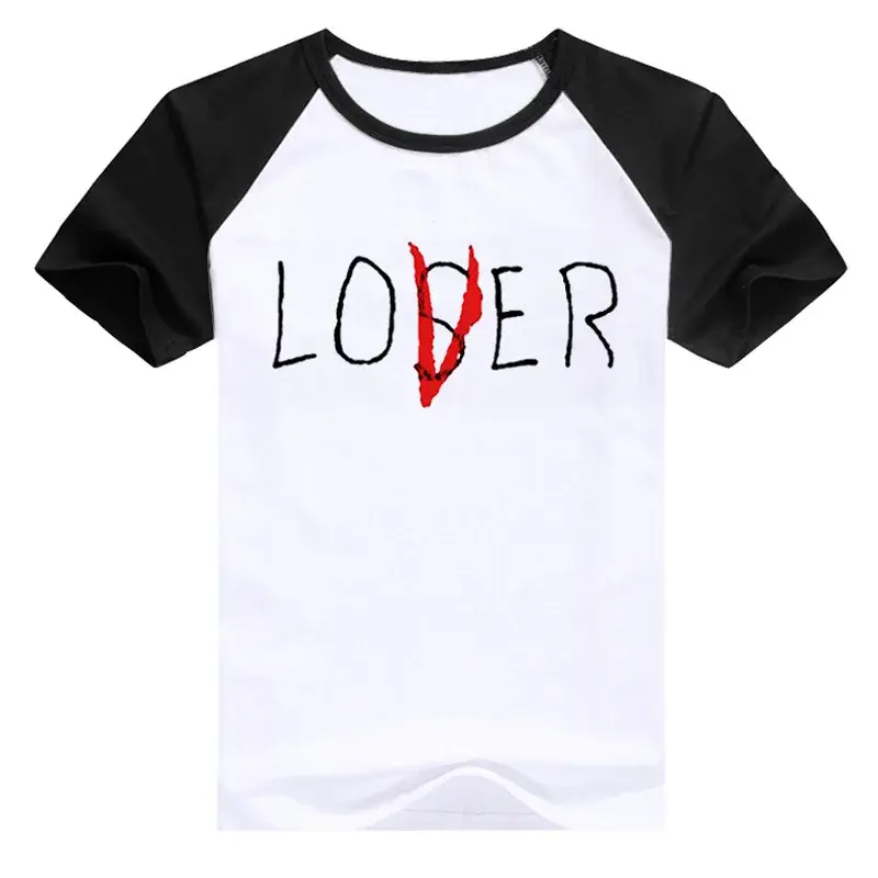 Lover Loser Funny Printed T-Shirt For Men And Women Plus Size Lettered Printed Crew Neck Short Sleeve Chinese Style