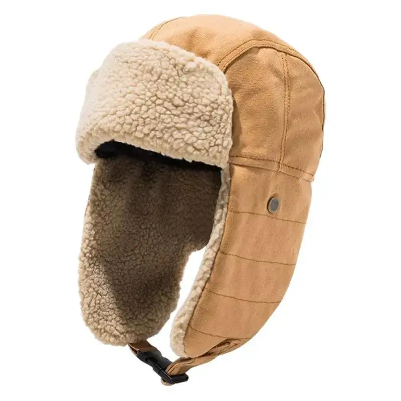 Warm Ear Protection Hat for Men And Women Electric Vehicle Riding Pilot Style Cap Thermal Cotton Northeast Us Design