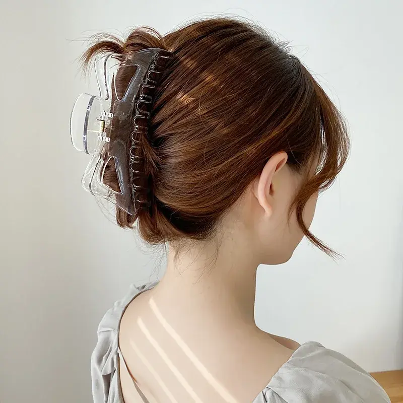 Extra Large Hair Claw Clip Women's Spring Back of Head Elegant Hair Quantity Shark Clamp Popular Hot Sale Of The Season New Styl