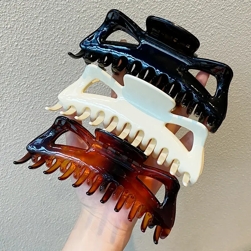 Extra Large Hair Claw Clip Women's Spring Back of Head Elegant Hair Quantity Shark Clamp Popular Hot Sale Of The Season New Styl