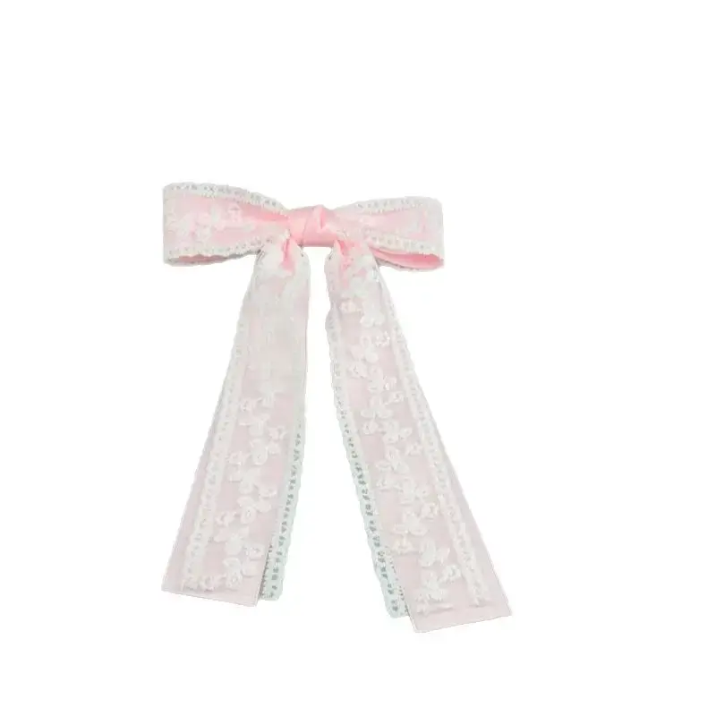Elegant Sweet Princess Hair Accessories Lace Butterfly Knot Hair Clip Advanced Ladies Styling Hairpins Salon Fixed Hair Clips