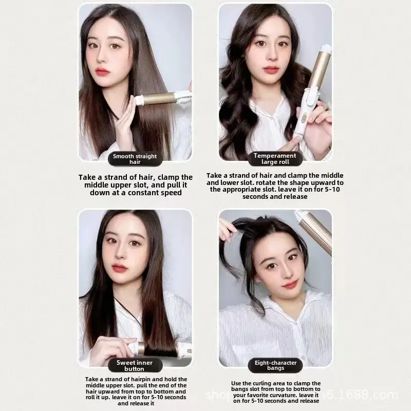 Negative Ion Dual Use Hair Straightening And Curling Iron Clamp Home Use Hair Styling Tool Damage Free Salon Quality Results