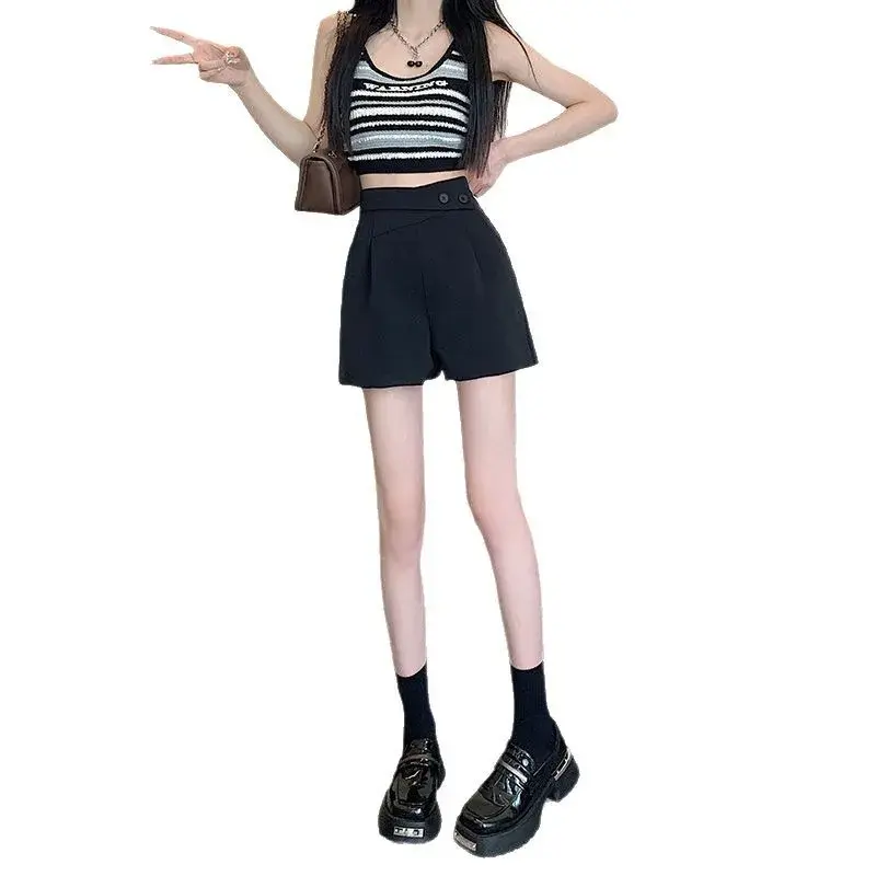 Slimming High Waist Suit Shorts Women's Summer Thin Casual Versatile Lightweight Comfortable Korean Style Fashionable Hot Pants