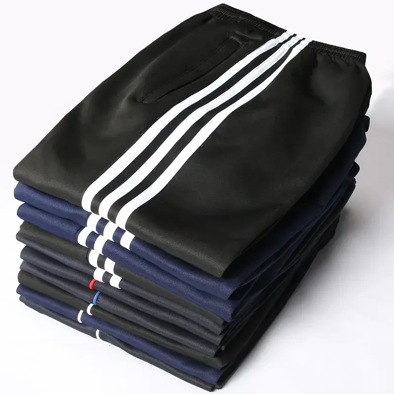 Student Sports Pants Men's Straight Leg Two Bars Women's School Uniform Trousers Large Size Sweatpants Running School Pants