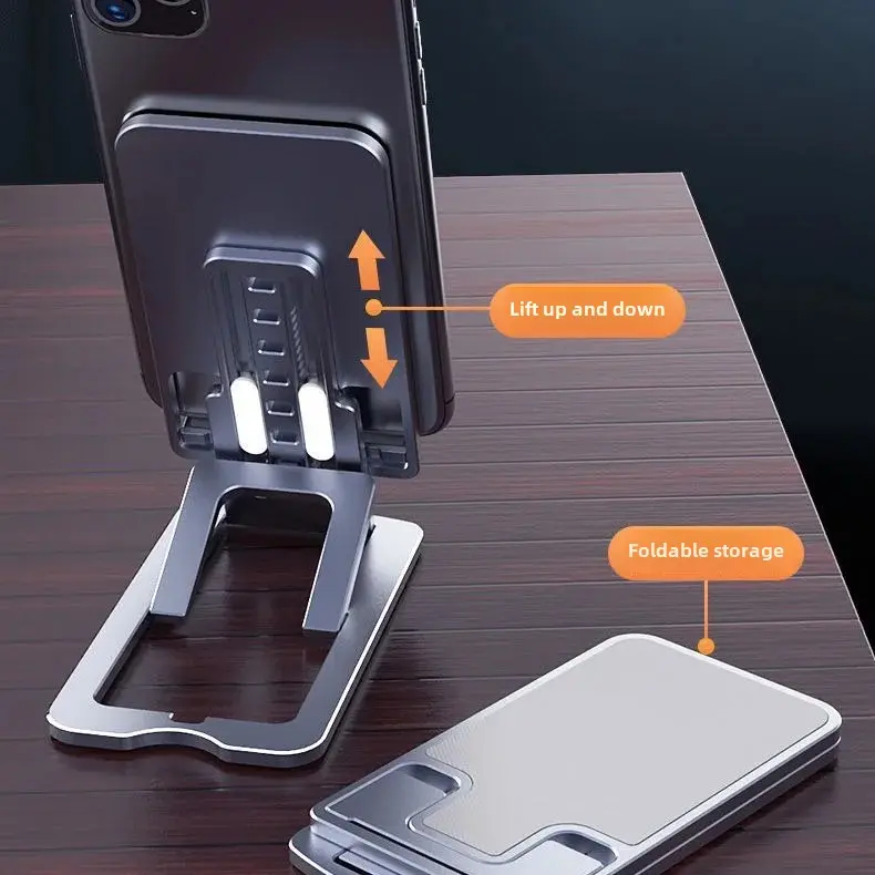 Aluminum Alloy Multifunctional Mobile Phone Holder Adjustable Foldable Desktop Lazy Phone Tablet IPD Universal Live Broadcast St