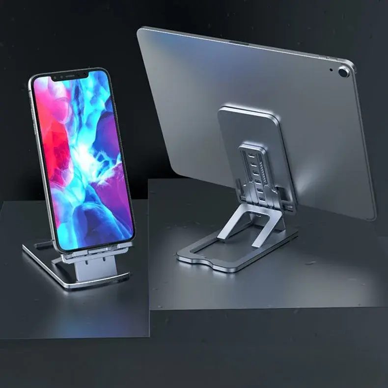 Aluminum Alloy Multifunctional Mobile Phone Holder Adjustable Foldable Desktop Lazy Phone Tablet IPD Universal Live Broadcast St