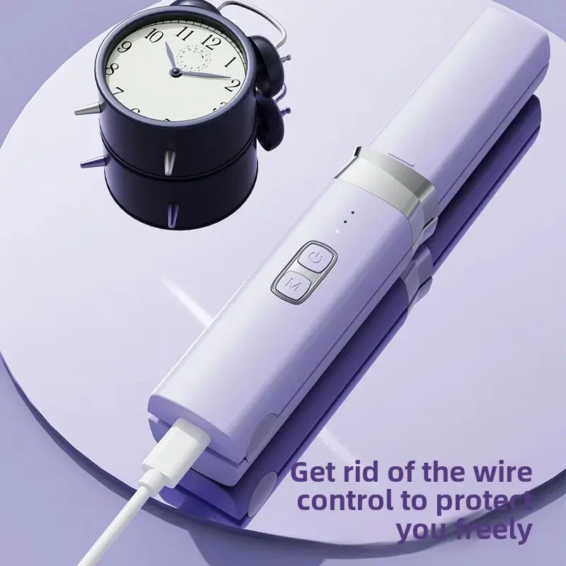 Mini Portable USB Charging Straightener Curling Iron Lipstick Small Clip Board Bangs Hair Straightening Tool Salon Accessories