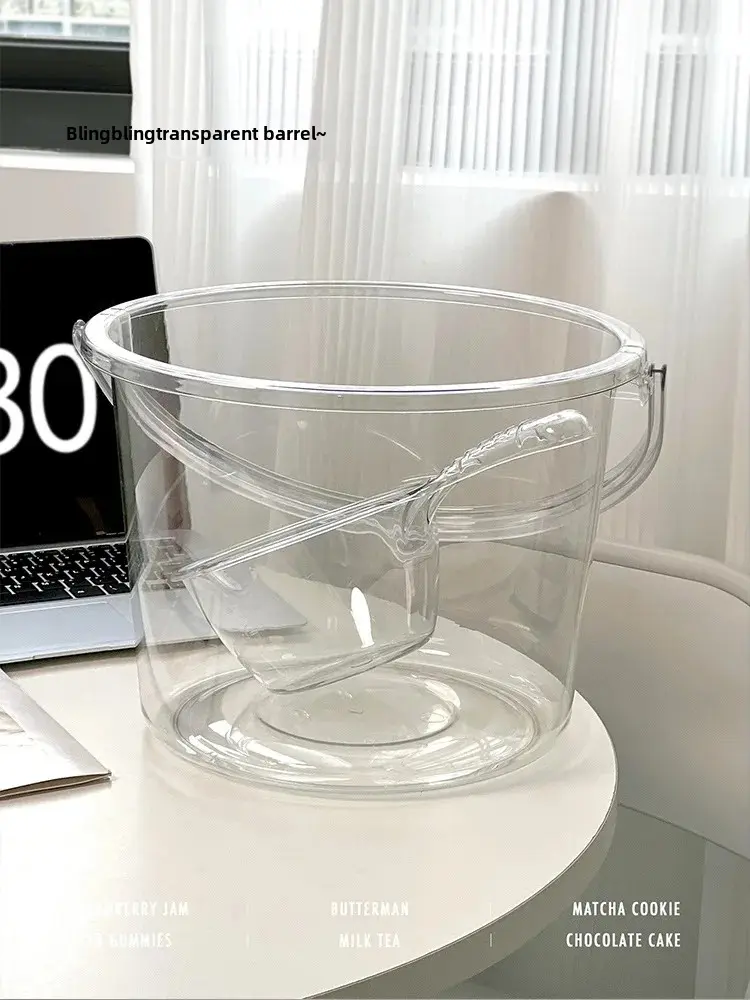 Student Dormitory Face Washing Plastic Bucket Set Handheld Thickened Transparent Laundry Tub Outdoor Water Tub Home Use