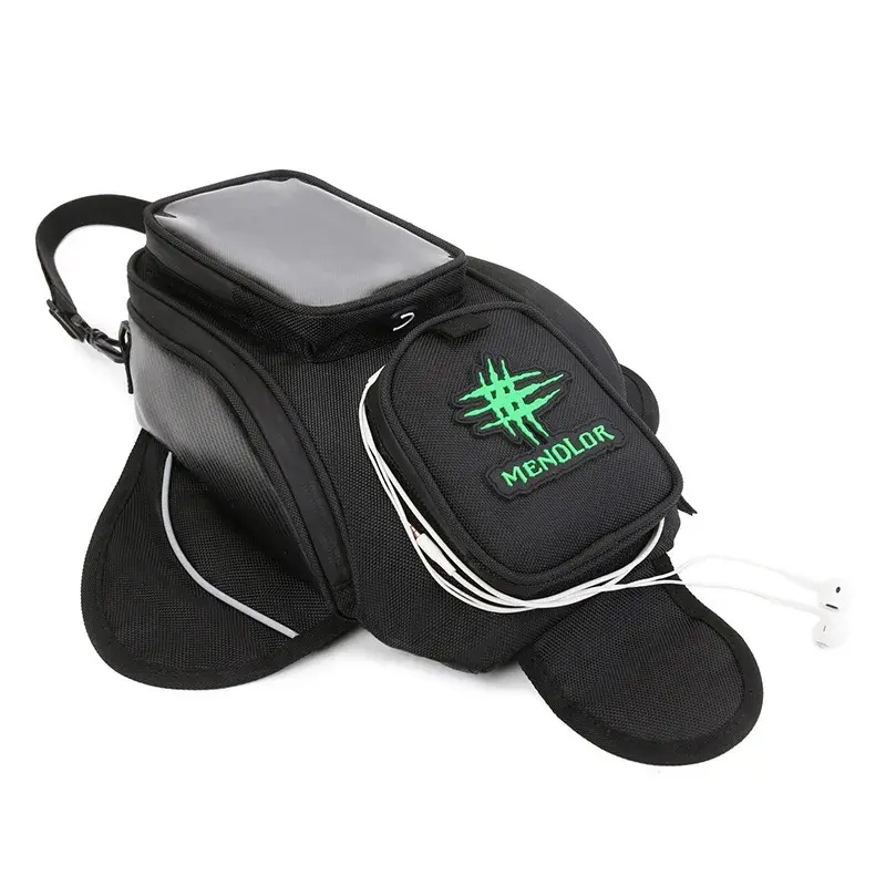 New Motorcycle Fuel Tank Bag Waterproof Large Screen Navigation Bag With Earphone Hole Magnet Motorcycle Equipment Accessories