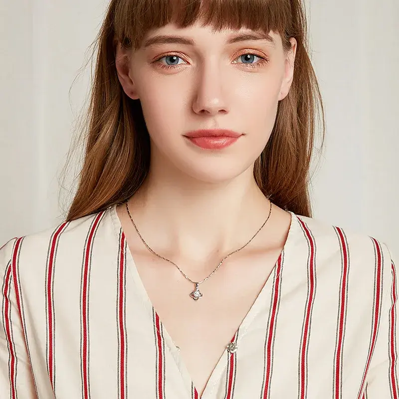 Zhou Da Sheng PT950 Platinum Necklace Women's Moissanite Necklace Moissanite Pendant White Gold Upscale Jewelry Gift For Couples