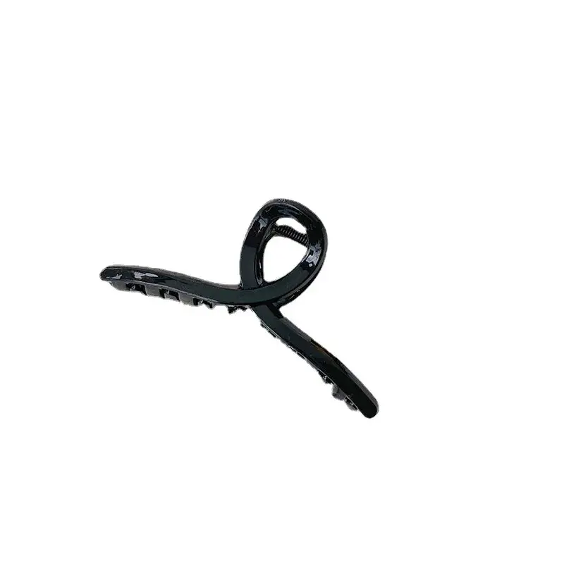 Korean New Style Large Size Acrylic Hair Clip Crossed Shark Clamp Water Ink Back of Head Grab Clip Simple And Popular