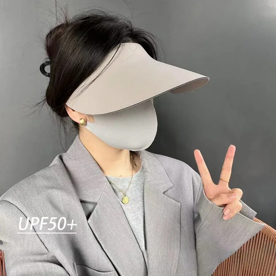 Upgraded Large Brim Seamless One-Piece Sunscreen Hat Third Generation New Outdoor Sports Empty Top Hat UV Protection Cap