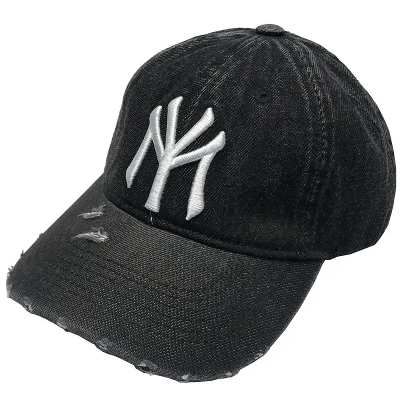 Korean Style Embroidered MY Letter Baseball Cap Women's Fashion Denim Soft Top Large Head Size Versatile Bucket Hat Men