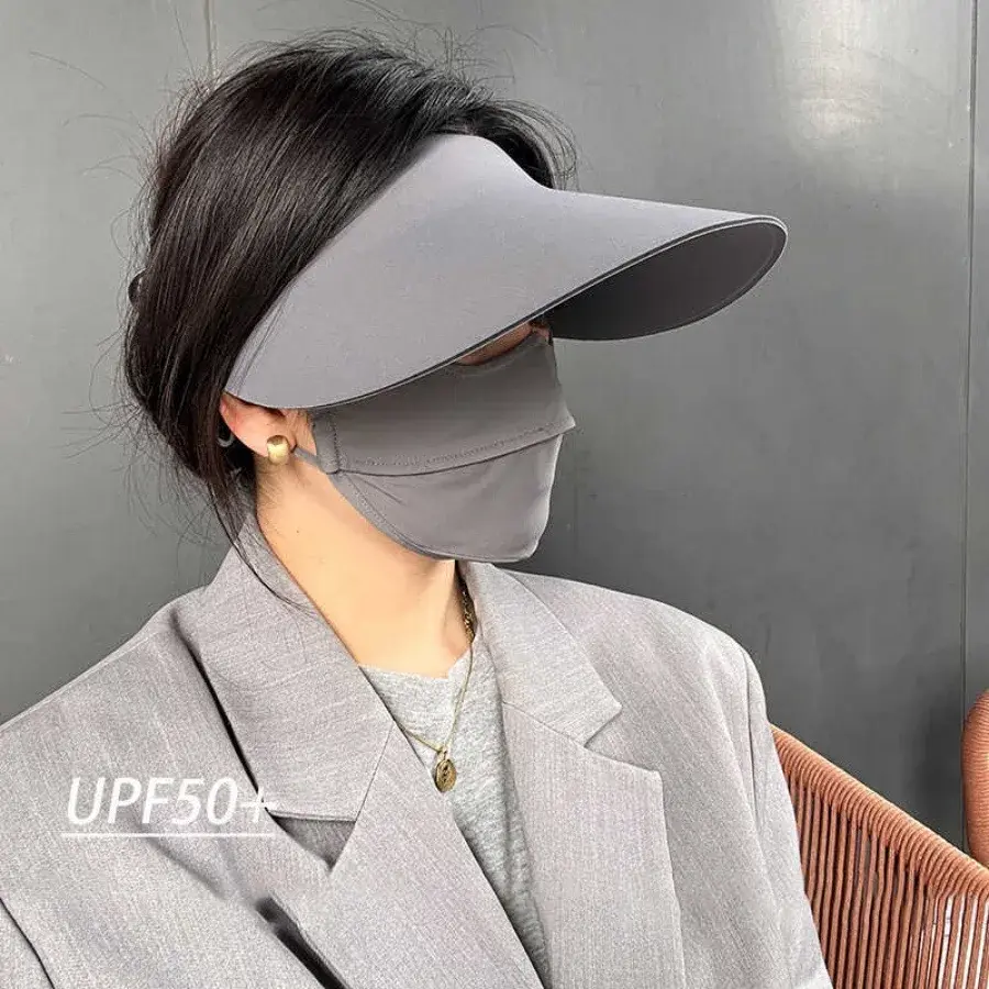 Upgraded Large Brim Seamless One-Piece Sunscreen Hat Third Generation New Outdoor Sports Empty Top Hat UV Protection Cap
