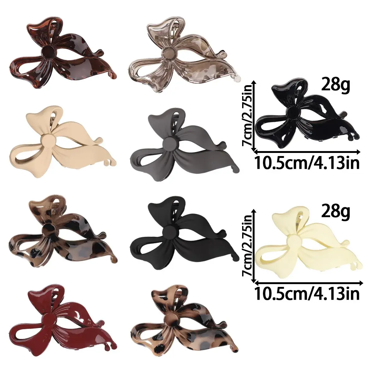 Butterfly Knot Hair Clip 3D Design Shark Clamp Simplest Style Hairdo Windproof Hair Accessories Professional Salon Fixed Hair Cl