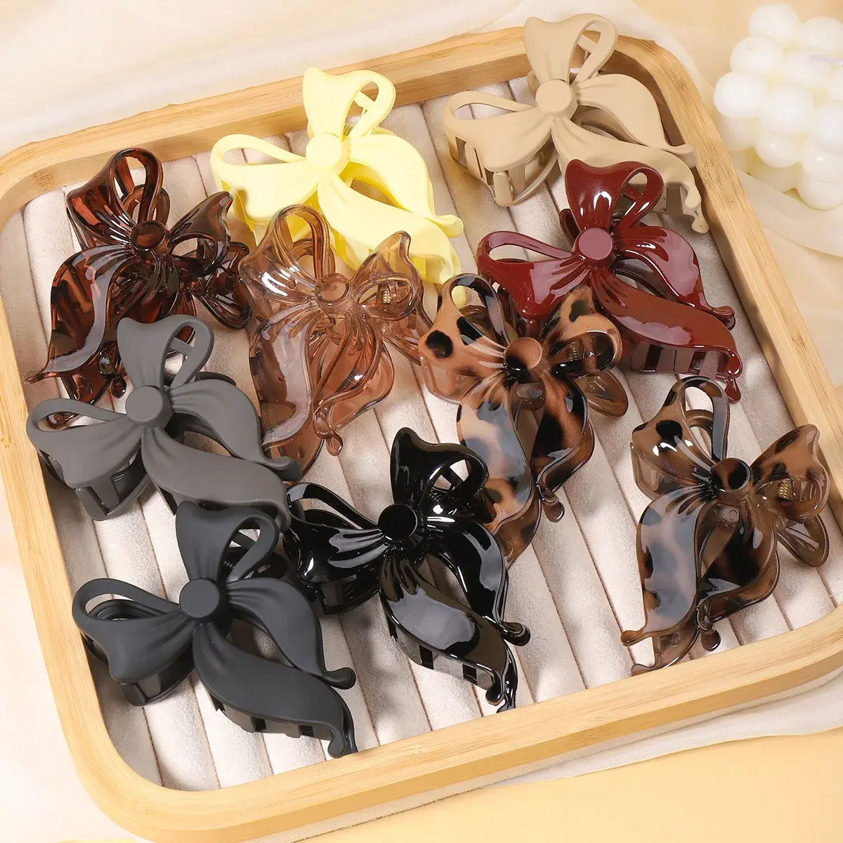 Butterfly Knot Hair Clip 3D Design Shark Clamp Simplest Style Hairdo Windproof Hair Accessories Professional Salon Fixed Hair Cl