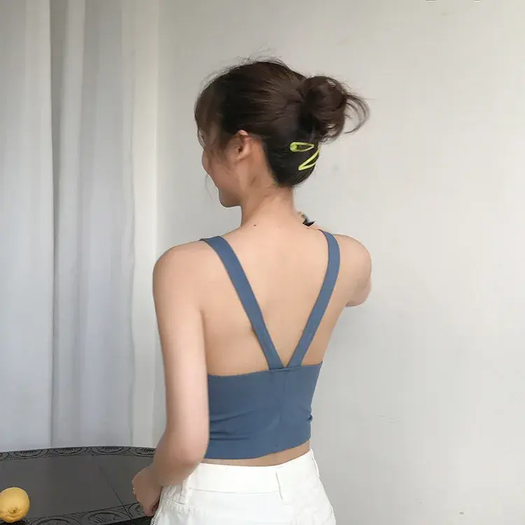 White Cropped Tank Top Sleeveless Women's Inner Wear Base Layer Top Sexy Smooths Your Silhouette Casual Style Short Length