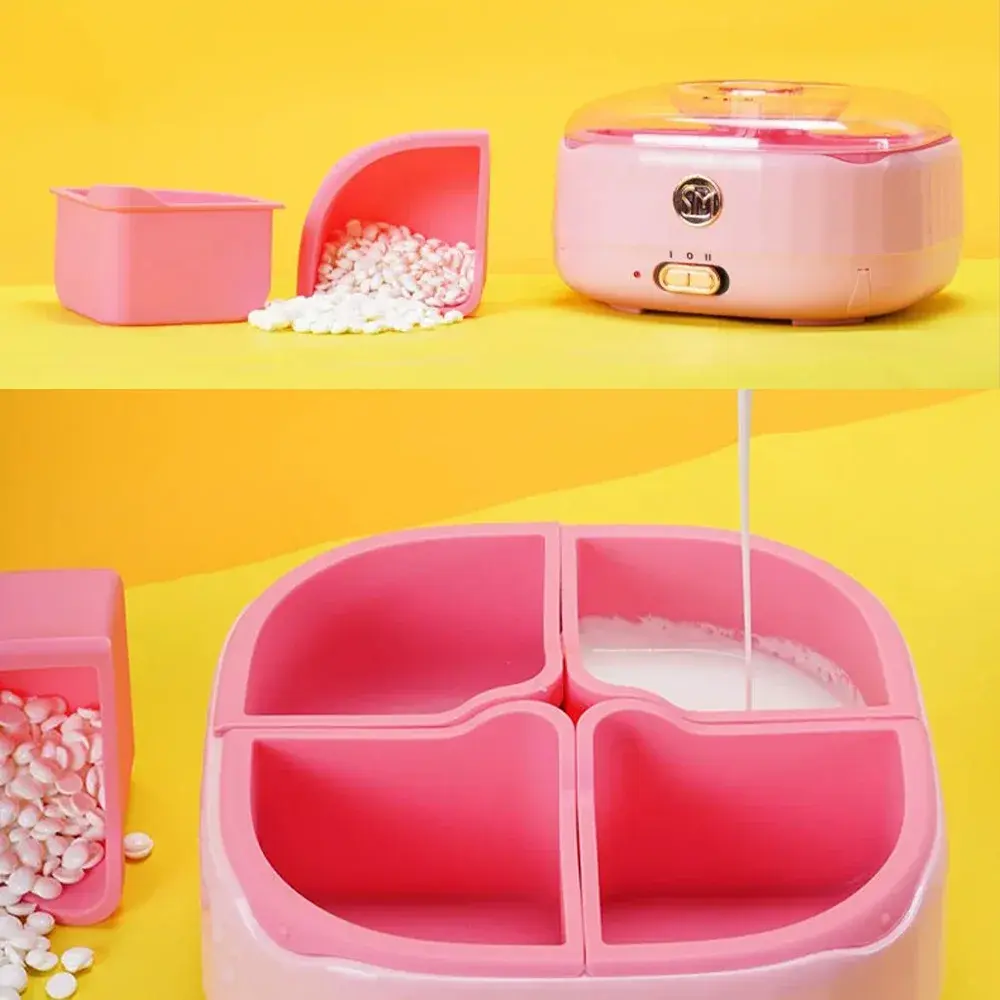 Quick Heating Silicone Wax Therapy Machine Non-Stick Pot Hair Removal Device Fast Melting Wax Square Bean Machine Home Appliance