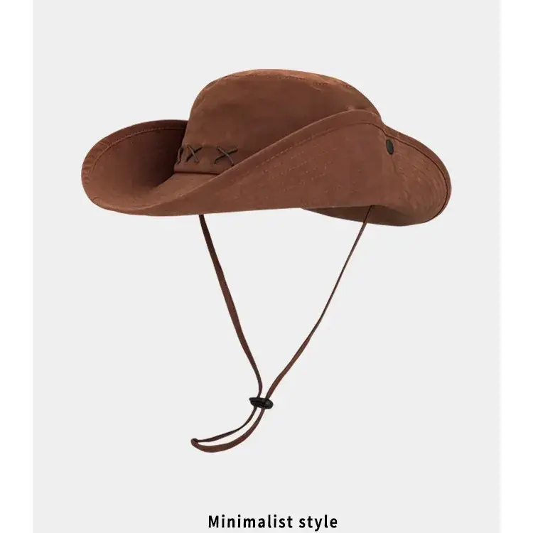 Large Brim Sun Protection Hat Western Cowboy Fisherman Hat for Men And Women Outdoor Jungle Beach Fishing Mountain Climbing