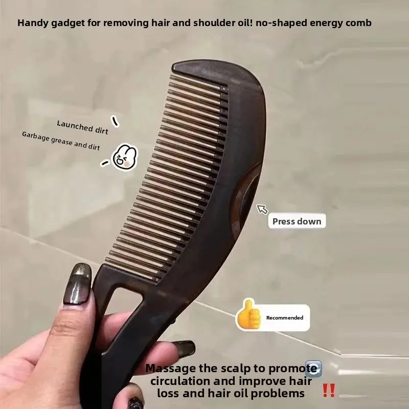 Oil-Control Massage Comb Hollow Design No-Wash Hairdressing Tool for Scalp Cleaning And Dandruff Removal Professional Salon Brus