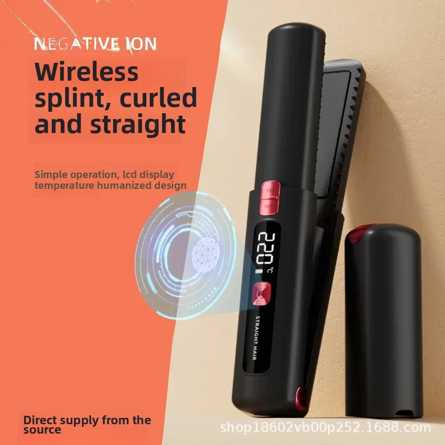 New Wireless Charging Mini Ceramic Straightening Iron Portable Hair Styling Tool Damage Free Home Use Lazy Clamp Straightener