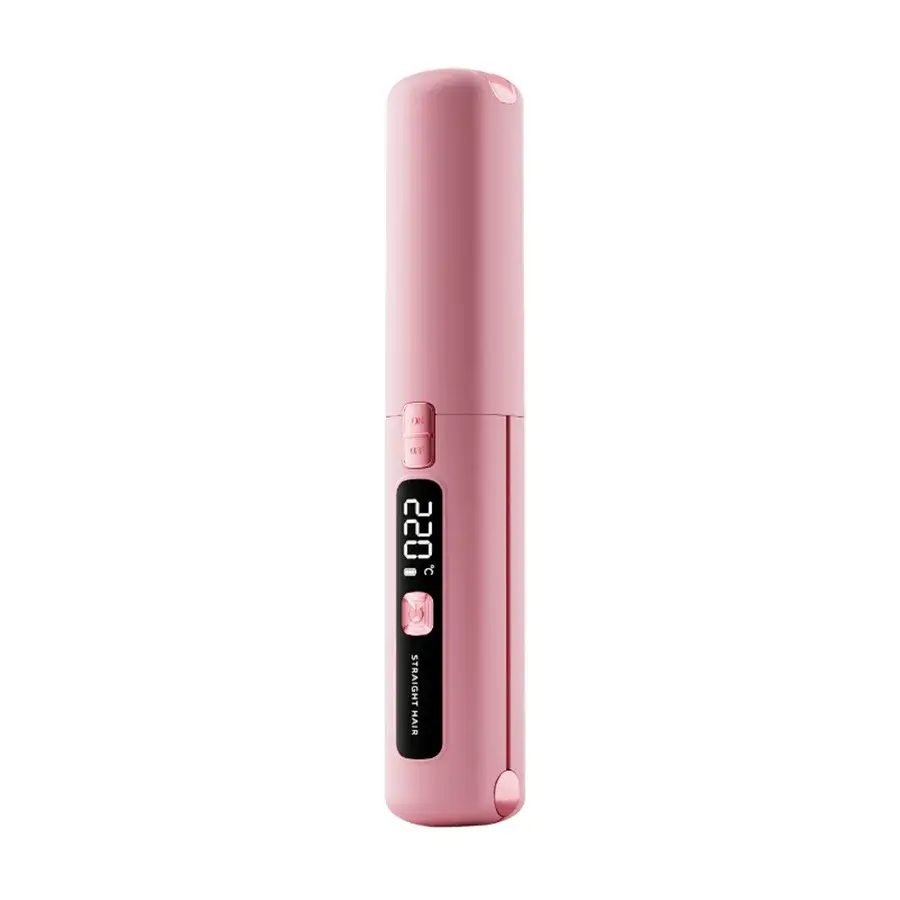New Wireless Charging Mini Ceramic Straightening Iron Portable Hair Styling Tool Damage Free Home Use Lazy Clamp Straightener