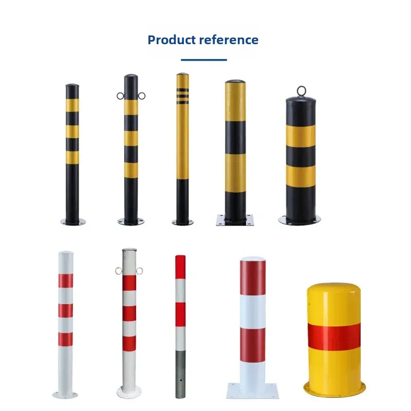 Thickened Steel Pillar Reflective Warning Sign Post Road Dividers Isolation Columns Anti-Collision Fixed Gear Shift Pillar