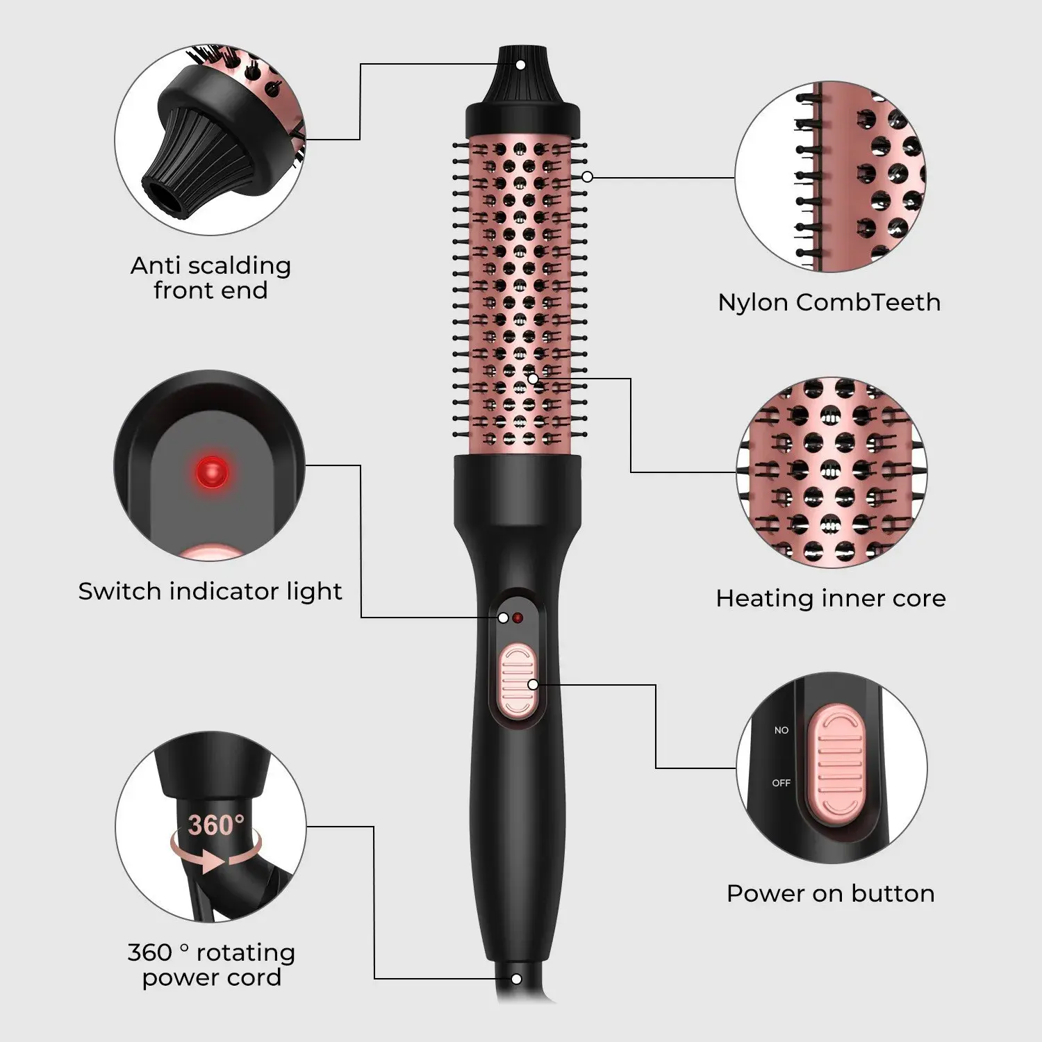 New Cross-Border Curling Comb Large Curl Straight Curl Dual Use Bangs Curling Iron Popular Overseas Salon Tool Accessory