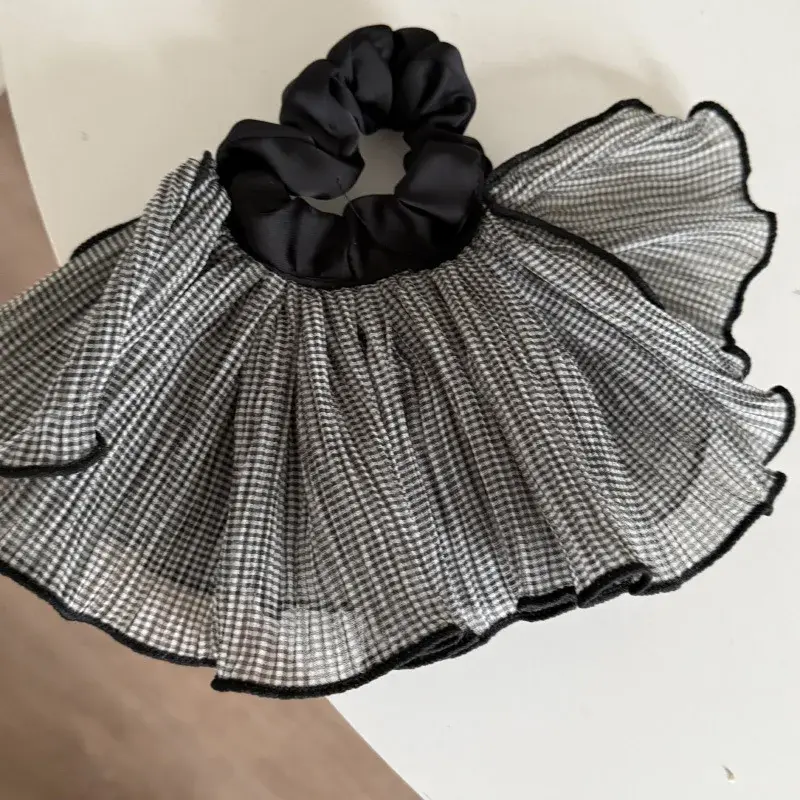 Korean Stripe Lace Satin Hair Ties Hair Bands Hair Accessories for Bun Hairstyling Professional Salon Partition Fixed Hair Clips