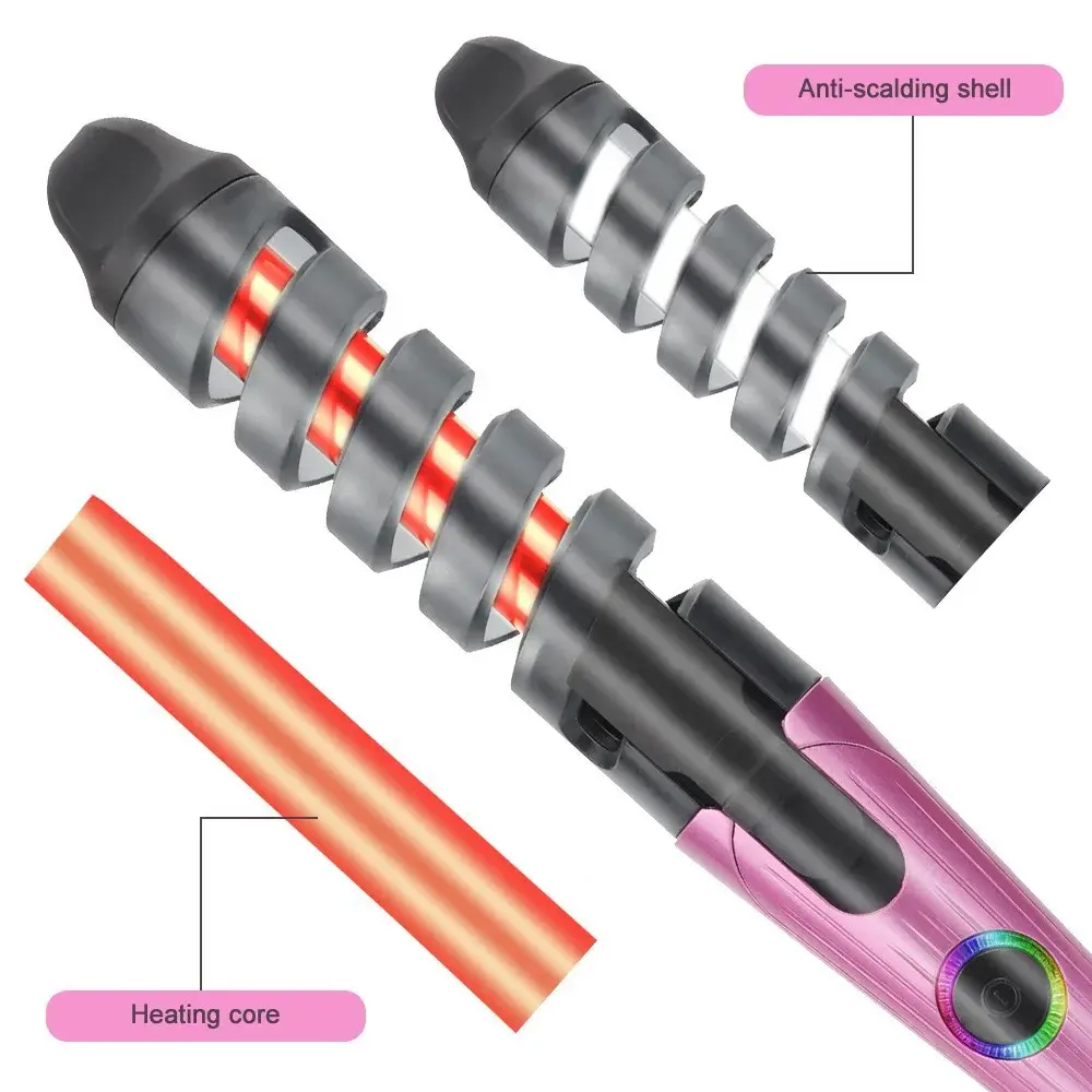 Amazon Hair Curling Iron Lazy Hair Curler Water Wave Pattern Hair Rolling Iron Electric Hair Roller Factory Direct Sales