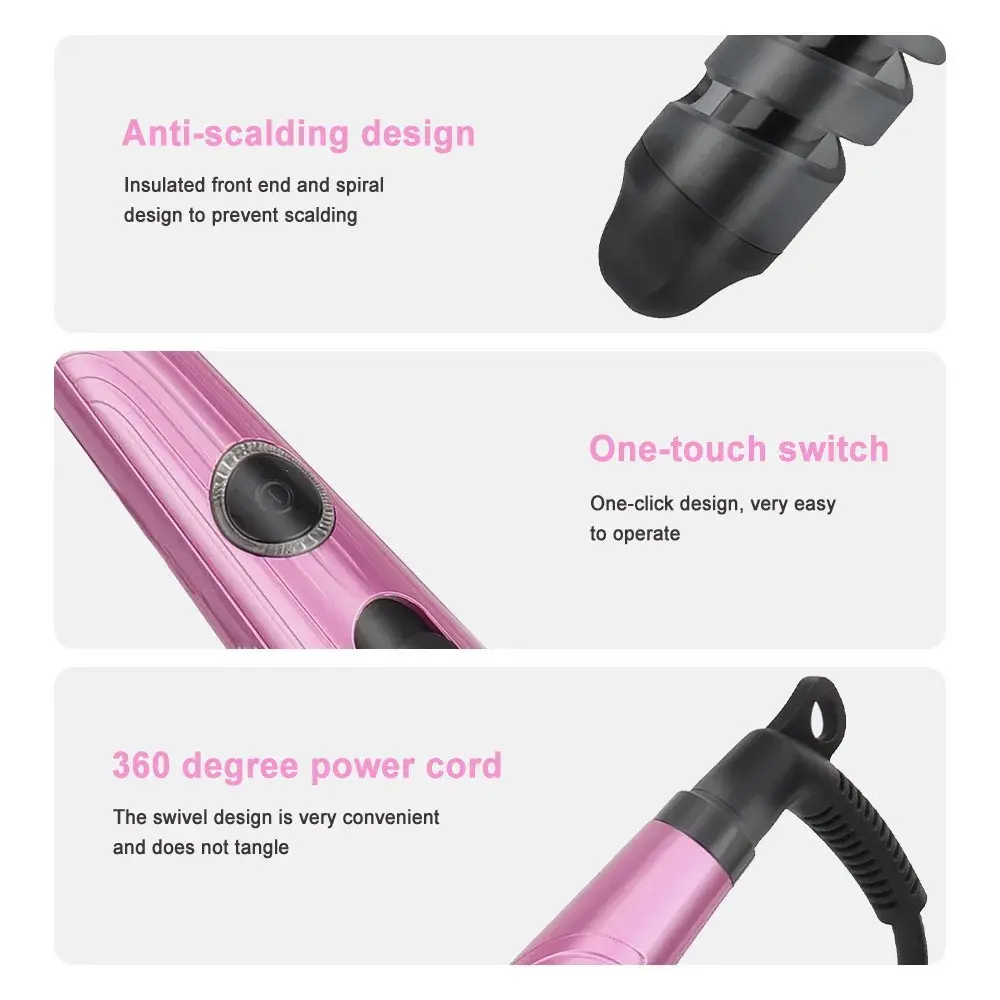 Amazon Hair Curling Iron Lazy Hair Curler Water Wave Pattern Hair Rolling Iron Electric Hair Roller Factory Direct Sales