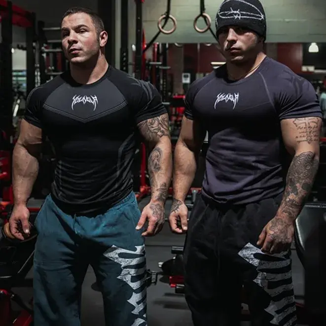 Men's Summer Quick Dry Breathable Basketball Outdoor Running Fitness T-Shirt Elastic Sportswear Comfortable Casual Tee