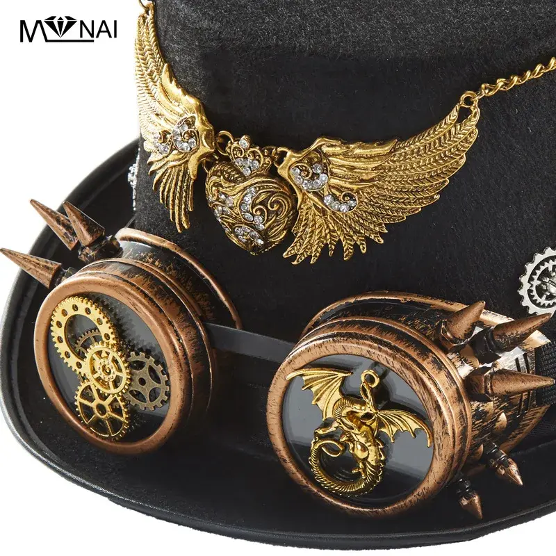 Punk Hat Cosplay Ball Victoria Period Eye Protection Dull Black High Cap Summer China Mainland Origin Gift Hat/Bucket Hat